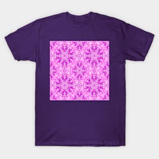 Seamless repeating pattern in pink T-Shirt